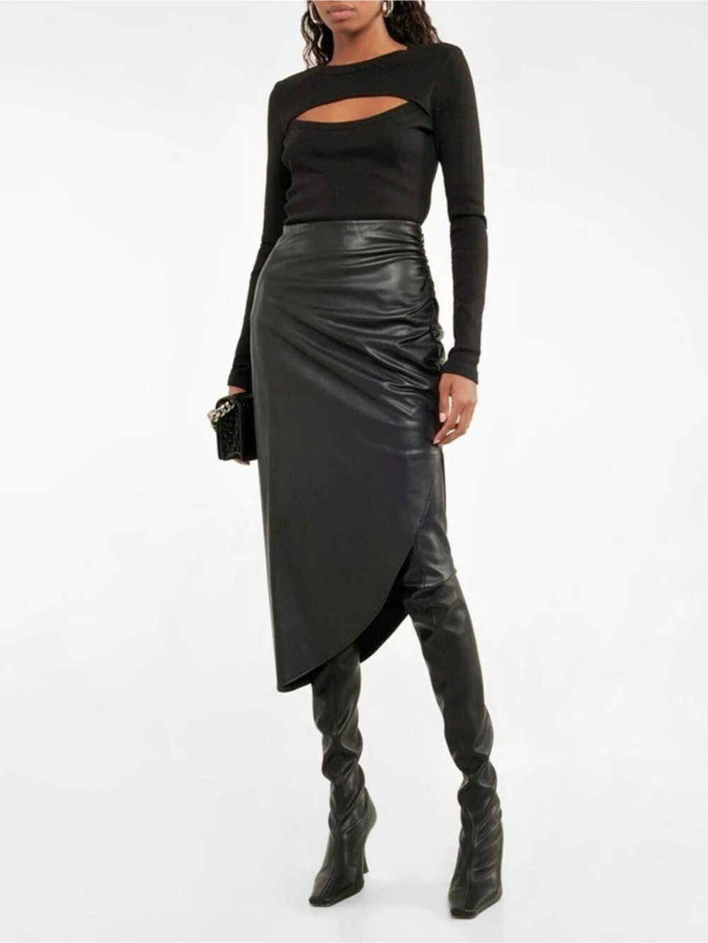 Veronica Beard Jeans Curtley Cut-Out Top - NWT Black Size S